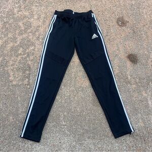 Adidas Black Joggers with White Stripes